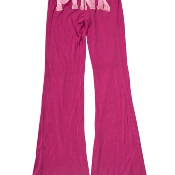 ISO PINK Victoria's Secret Pink Heart Flared Pants - Picture 3 of 4